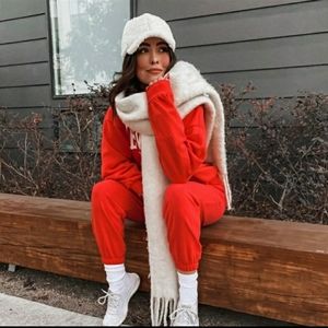 H&M Shearling Cap Hat White New